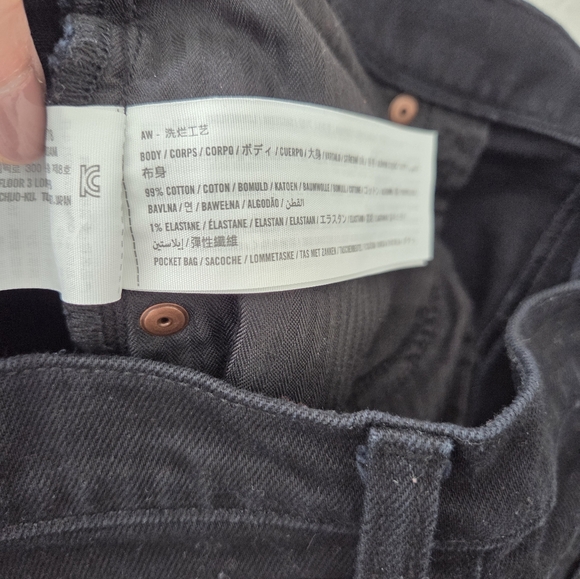 Abercrombie & Fitch The 90s Straight Ultra Highrise Jeans In Black Size 29 - Picture 11 of 11